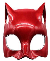 Persona 5 Cosplay Anne Takamaki Mask P5 Red Panther Cat Half Face Headgear Adult Halloween Carnival Costume Props G09104258479
