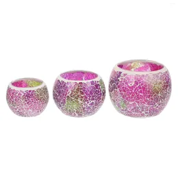 Candle Holders 1 Set European Retro Mosaic Cups Romantic Dinner Table Decorations