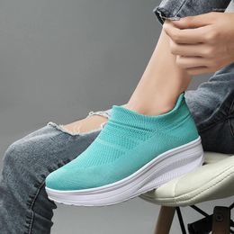 Casual Shoes Wedge Breathable For Women Sneakers 2024 Spring Low-top Slip-on Fashion Mesh Non-slip Women's Mom