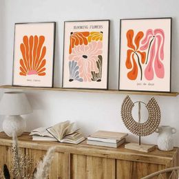 rs Henri Matisse Abstract Wall Art Flower Market Colour Poster Orange Botanical Canvas Painting Nordic Home Living Room Decoration J240505