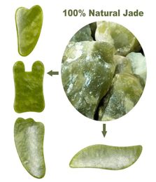 Green Natural Jade Guasha Scrapping Plate Gua Sha Massager Face Meridian Scrapping Plate Piece Massage Tools Arm Massage Tool1214963