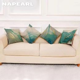 Pillow NAPEARL Green Print Cover Sofa Decorative Car Bay Window Home Decor 45x45cm 1PC