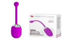 Pretty Love USB Rechargeable 10 Speed Vibrating Sex Love Eggs Bullet Vibrator Sex Toys Products for Woman Man Sex Massager S9243306778