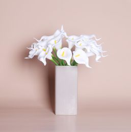 Real Touch Artificial Flower Calla Lily Faux Floral Party Wedding Flowers Home Garden Decoration1503956