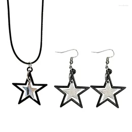 Pendant Necklaces Unique Sweet Cool Star Clavicle Chain Punk Earring For Women Girl Jewellery