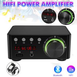 Amplifier Power Home Theater Amplifier Board 50W Receiver Bluetooth 5.0 Stereo Home Car Audio Amp USB UdisK TF Music Card Player