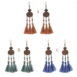 Dangle Earrings Bohemian Vintage Alloy Ethnic Thread Tassel Drop For Women Party Jewellery Design Ear Accessory