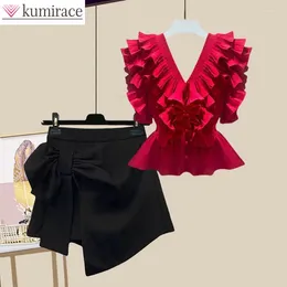 Work Dresses Spring/Summer Set Women's 2024 Korean Fashion Fashionable Slim Fit Shirt High Waist Short Skirt