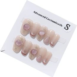 Emmabeauty Provence Short Temperamament Sweet Removable Reasable Handmade Press on Nailsno24691 240430