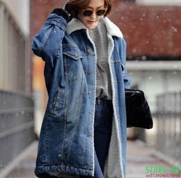 Women039s Jackets Fur Warm Winter Denim Jacket Women 2021 Fashion Autumn Wool Lining Jeans Coat Bomber Casaco Feminino6247870