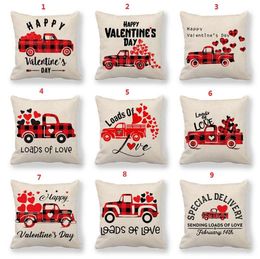 Household Decorative Throw Pillows Cases Love Letter Pillow Case Breathable Square Cushion Cover For Valentine Day 72 styles7878094