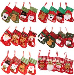 Christmas Stocking Children039s Candy Bag cartoon decorations Paw Stockings Fluffy Santa Socks Snowflake Xmas Tree Decoration F6558090
