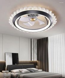 Fashionable LED Ceiling Fan Light Moving Head Bedroom Master With And Integrat