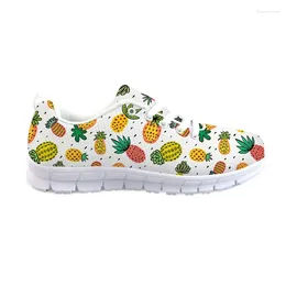 Casual Shoes Fashion Women Cartoon Fruit Design Platform Sneakers Ladies White Trainers Light Weight Chaussure Femme