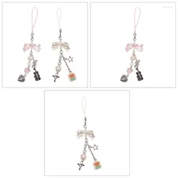 Keychains Acrylic Bowknot Phone Chain Handmade Keychain Pendant Stylish Charm Gift For Women And Girls