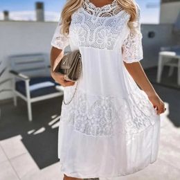 Basic Casual Dresses Loose Dress for Women Clothing 2024 Summer Solid Vacation Pullover Beach Sundress Female Korean Fashion Slim Sexy Short Dresse T240505