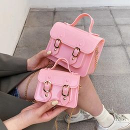 Shoulder Bags Mini Small Chain Crossbody Bag 2024 High Quality Patent Leather Ladies Messenger Luxury Cute Pink Tote