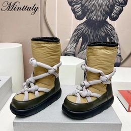 Boots Lost In Echo Knot Heightened Snow Pure Wool Pads Winter Warmth Shoes Ankle Designer For Women