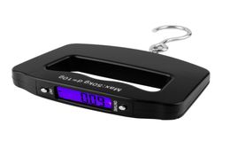 Black ABS plastic Pocket 50kg10g LCD Digital Fishing Hanging Electronic Scale Hook Weight Luggage 120mm x 80mm x25mm5601315