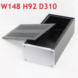 Amplifier No Hole Simple Aluminum Power Amplifier Chassis DIY PSU Box Preamp Headphone DAC Enclosure HiEnd Music Case D310 W148 H92