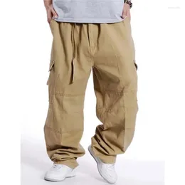 Men's Pants XL EXTRA LARGE Men Loose Overalls Plus Size Man Cargo Fat Male Trousers Causal Long