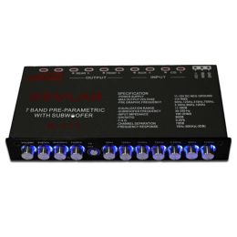 Amplifier Nvarcher 7 Segment Equalizer Car Audio EQ Tuning Crossover Amplifier DC 12V