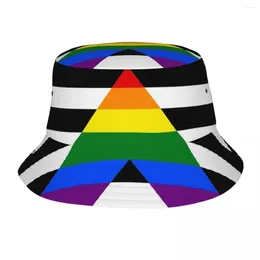 Berets Ally Lgbt Bucket Hat For Men Women Beach Yaoi Boy Love Floppy Fashion Foldable Hiking Fisherman Hats Drop