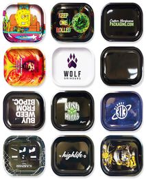140MM180MM Metal Smoking Rolling Tray Tobacco Dry Herb Portable Metal Cigarette Rolling Trays Holder Wholesle9408916