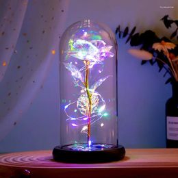 Decorative Flowers Valentines Day Gift Eternal LED Light Artificial Creative Birthday Wedding Gifts Home Decoration Flores Para Siempre