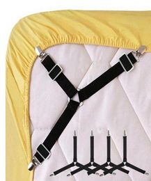 Adjustable Triangle Bed Sheet Clips Straps Gripper Blanket Suspender Fitted Sheet Fasteners Holder Home Practical Tool 14pcs set33332826