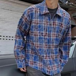 Shirt Men Women Best Quality Long Sleeve Fashion Streetwear Plaid Shirts