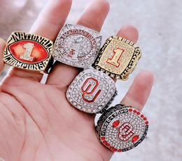 Newest Championship Series Jewellery 5PCS Oklahoma Sooners Championship Ring Men Gift whole 2020 Drop 1863781