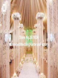 new crystal vase Centrepiece wedding Centrepiece pillar columns walk way stand wedding decoration6930046