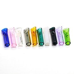 100PCS Glass Philtre Tip Smoking OD8mm 12mm Round Mouth Clear Colourful holder For Tobacco Cigarette Rolling Paper pipe