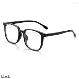 Sunglasses Frames 53mm Rectangular Ultralight TR Business Men Glasses Prescription Eyeglasses Women Fashion Full Rim Eyewear 81011