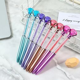 10PcsLot Cute Crystal Diamond Ballpoint Pen Fairy Quicksand Writing 0.7mm Blue Ink Ball Pens School Office Stationery Supplies 240430