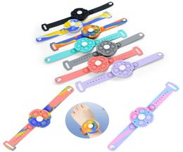 Favour Gift Bracelet Rotating Silicone Wristband Push Bubble Sensory Anxiety Stress Relief Toy Puzzle Hand Finger Press Wrist Band Toys for1558833