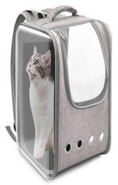 Pet Cat Bag Small Dog Travel Transportor Visible Space Capsule Box Cat Backpack Carrying For Cats And Dogs 2111202833392