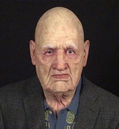 An Scary Coslpy Halloween Full Head Latex Funny Supersoft Old Man Adult Mask Creepy Party Real Masks4830773