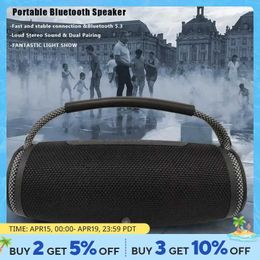 Portable Speakers Portable Bluetooth speaker with RGB light wireless speaker with highdefinition sound 10W subwoofer suitable for home parties outdoo J240505