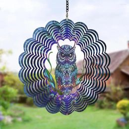 Decorative Figurines Spinner Metal Wind Chime Hanging Ornament 3d Decoration For Indoor Outdoor Window Garden Yard