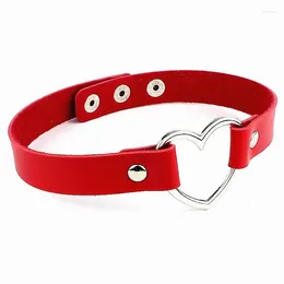 Choker Punk Gothic Belt Necklaces For Women Leather Collar Rivet Black White Pu Goth Sexy Girl Necklace Chocker Jewellery