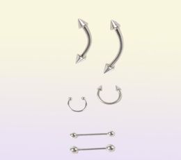 Shellhard Body Piercing Jewelry Whole 120Pcs Mix Styles Stainless Steel Body Piercing Tongue Eyebrow Belly Nose Ring Accessori66253213421