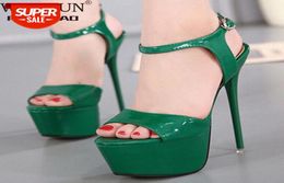 WDHKUN High heel platform sandals shoes ladies 16cm sexy open toe pumps wedding party dress shoes summer leather sandals ru3a7487787