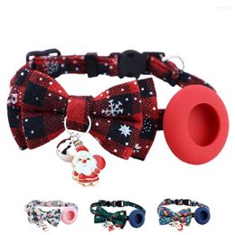 Dog Apparel Pet Plaid Collar With Detachable Silicone Sleeves Bow Tie Cat Bowtie Collars For Small Medium Large Dogs Cats