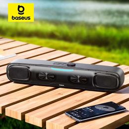 Portable Speakers Baseus DS10 Desk Mini Soundbar Speaker Bluetooth 5.3 three mode audio 3D soundscape surround subwoofer J240505