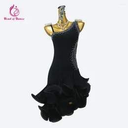 Stage Wear 2024 Dance Clothing Black Latin Dress Competition Line Skirts Woman Ball Costume Cabaret Girls Dancewear Party Suit Elegant