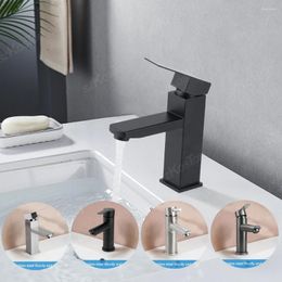Bathroom Sink Faucets Basin Faucet Kitchen Washbasin Deck Mounted Cold Water Tap Premium Stainless Steel Brushed Material