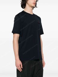 New Oversized Mens T Shirt Summer Clothe for Femme Designer Shirts Short Sleeve Tshirt Kiton Dark Blue Round Neck