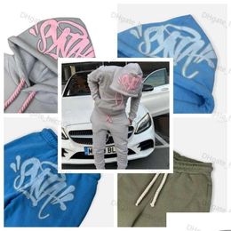 Mens Hoodies Sweatshirts Y2K Women Streetwear Casual Hoodie Synaworld Oversized Two Piece Set Sweatshirt Tracksuit Syna World Men Clot Dhxpn